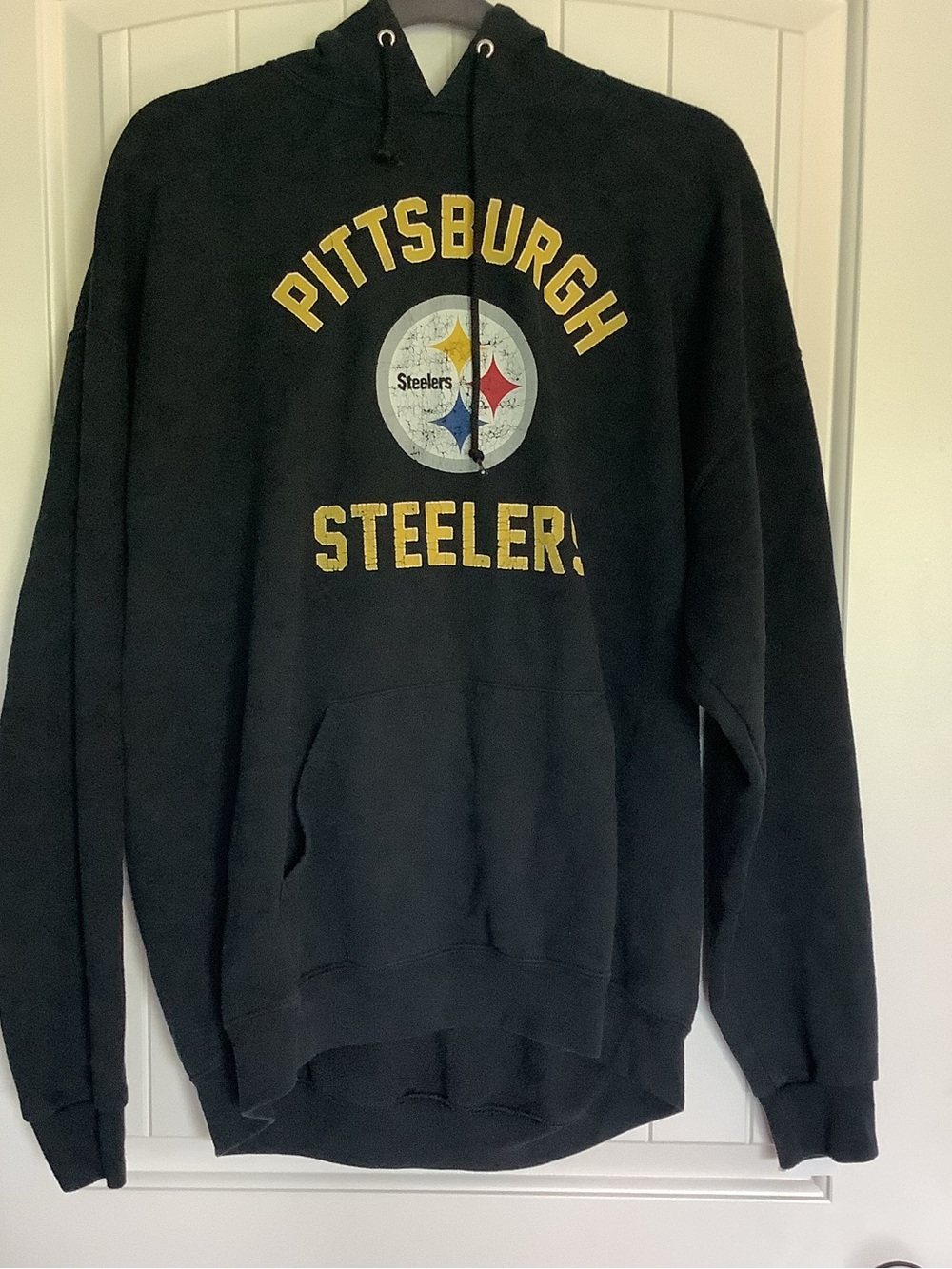 NFL Vintage Pittsburgh Steelers Black Hooded Sweatshirt
